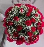 Buquê Francês 18 rosas no crepom