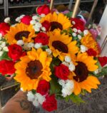 Buquê de Girassol com Rosas